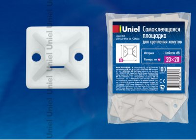Самоклеящаяся площадка Uniel UCM-S20 White 100 POLYBAG