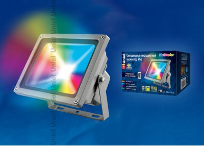 Прожектор светодиодный Uniel ULF-S01-10W/RGB/RC IP65 110-240В