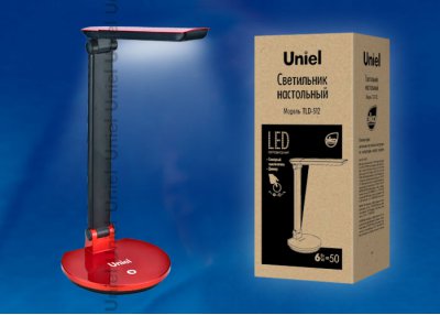 Лампа настольная Uniel TLD-512 Red/LED/550Lm/4500K/Dimer