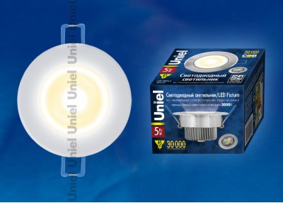 Светильник светодиодный Uniel ULM-R31-5W/WW IP20 White