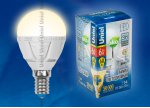 Лампа светодиодная Uniel LED-G45-6W/WW/E14/FR ALP01WH пластик
