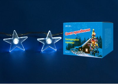 Гирлянда светодиодная Uniel ULD-S0280-020/DTA WHITE IP20 STARS