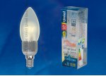 Лампа светодиодная диммируемая пятилепестковая Uniel LED-C37P-5W/WW/E14/FR/DIM ALC03SL пластик