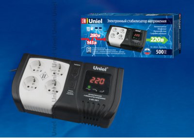 Стабилизатор напряжения Uniel U-ARS-500/1 Стабилизатор напряжения Uniel U-ARS-500/1