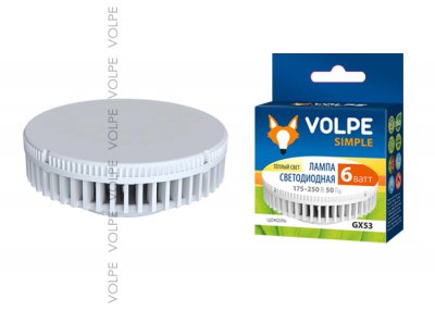 Лампа светодиодная Volpe LED-GX53-6W/WW/GX53/FR/S