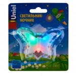 Uniel DTL-308-Бабочка/RGB/3LED/0,5W Светильник-ночник