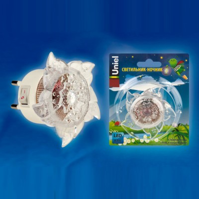 Uniel DTL-308-Цветок/RGB/4LED/0,5W Светильник-ночник