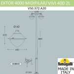 Парковый фонарь  FUMAGALLI EKTOR 4000/MIDIPILAR/VIVI 2L LED GX-53 V50.372.A20.LXD6L