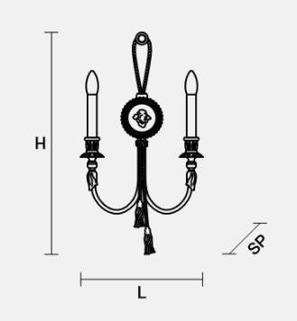 Настенный светильник Masiero OTTOCENTO VE 1071 A2 Настенный светильник Masiero OTTOCENTO VE 1071 A2