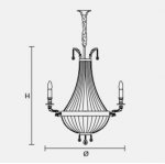 Подвесной светильник Masiero OTTOCENTO VE 801 S24
