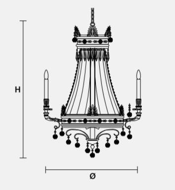 Подвесной светильник Masiero OTTOCENTO VE 804 6+3+3 Подвесной светильник Masiero OTTOCENTO VE 804 6+3+3