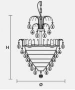 Подвесной светильник Masiero OTTOCENTO VE 834 8+1