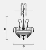 Подвесной светильник Masiero OTTOCENTO VE 838 S6