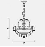 Подвесной светильник Masiero OTTOCENTO VE 862 6