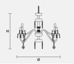 Подвесной светильник Masiero OTTOCENTO VE 880 12