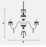 Подвесной светильник Masiero OTTOCENTO VE 882 6