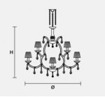 Подвесной светильник Masiero OTTOCENTO VE 932 8+4+1