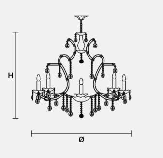 Подвесной светильник Masiero OTTOCENTO VE 934 12+1 Подвесной светильник Masiero OTTOCENTO VE 934 12+1