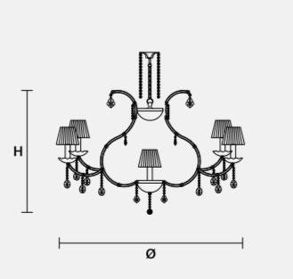 Подвесной светильник Masiero OTTOCENTO VE 936 12+1 Подвесной светильник Masiero OTTOCENTO VE 936 12+1