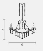 Подвесной светильник Masiero OTTOCENTO VE 946 6