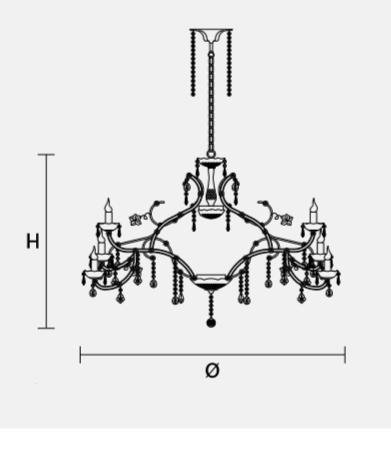 Подвесной светильник Masiero OTTOCENTO VE 948 12+6 Подвесной светильник Masiero OTTOCENTO VE 948 12+6