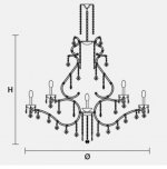 Подвесной светильник Masiero OTTOCENTO VE 952 24+1