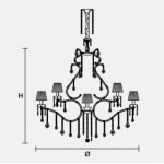 Подвесной светильник Masiero OTTOCENTO VE 953 24+1