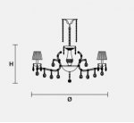 Подвесной светильник Masiero OTTOCENTO VE 960 8
