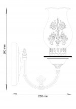 Светильник Lucia Tucci VETRALLA W179.1 antique gold