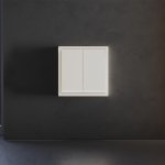 Клавиши для выключателя/переключателя двухклавишного с подсветкой, S70 (хлопок)