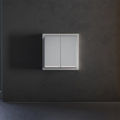 Клавиши для выключателя/переключателя двухклавишного с подсветкой, S70 (серый)