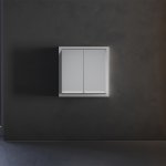 Клавиши для выключателя/переключателя двухклавишного с подсветкой, S70 (серый)