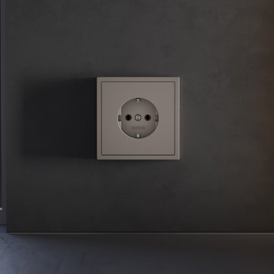 Накладка для розетки с заземлением, S70 (капучино)