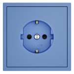Накладка для розетки с заземлением и защитными шторками, S70 (деним)