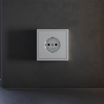 Накладка для розетки с заземлением и защитными шторками, S70 (серый)