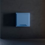 Накладка для розетки с заземлением, защитными шторками и крышкой, S70 (деним)