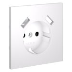 Накладка для розетки с заземлением и защитными шторками, с USB A+A, S70 (белый матовый)