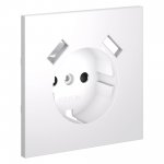 Накладка для розетки с заземлением и защитными шторками, с USB A+A, S70 (белый матовый)