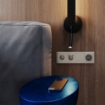 Накладка для розетки с заземлением и защитными шторками, с USB A+A, S70 (кашемир)
