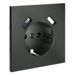 Накладка для розетки с заземлением и защитными шторками, с USB A+A, S70 (титан)