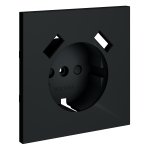Накладка для розетки с заземлением и защитными шторками, с USB A+A, S70 (графит)