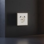 Накладка для розетки с заземлением и защитными шторками, с USB A+A, S70 (хлопок)