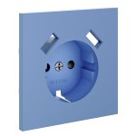 Накладка для розетки с заземлением и защитными шторками, с USB A+A, S70 (деним)