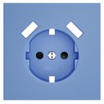 Накладка для розетки с заземлением и защитными шторками, с USB A+A, S70 (деним)
