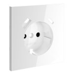 Накладка для розетки с заземлением и защитными шторками, с USB A+C, S70 (белый глянцевый)
