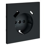 Накладка для розетки с заземлением и защитными шторками, с USB A+C, S70 (графит)