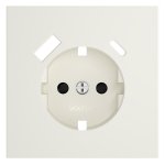 Накладка для розетки с заземлением и защитными шторками, с USB A+C, S70 (хлопок)