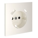 Накладка для розетки с заземлением и защитными шторками, с USB A+C, S70 (хлопок)