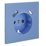 Накладка для розетки с заземлением и защитными шторками, с USB A+C, S70 (деним)
