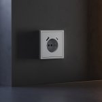 Накладка для розетки с заземлением и защитными шторками, с USB A+C, S70 (серый)